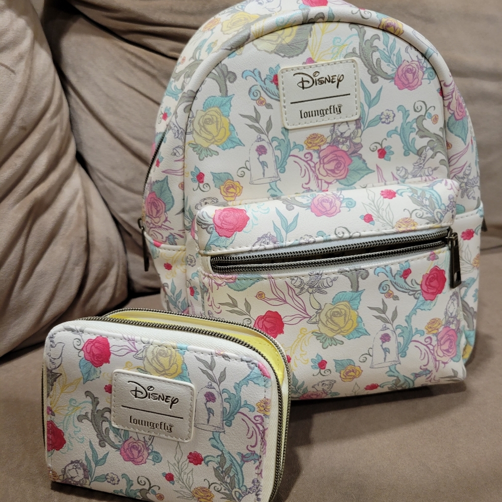 Beauty and the beast loungefly mini backpack